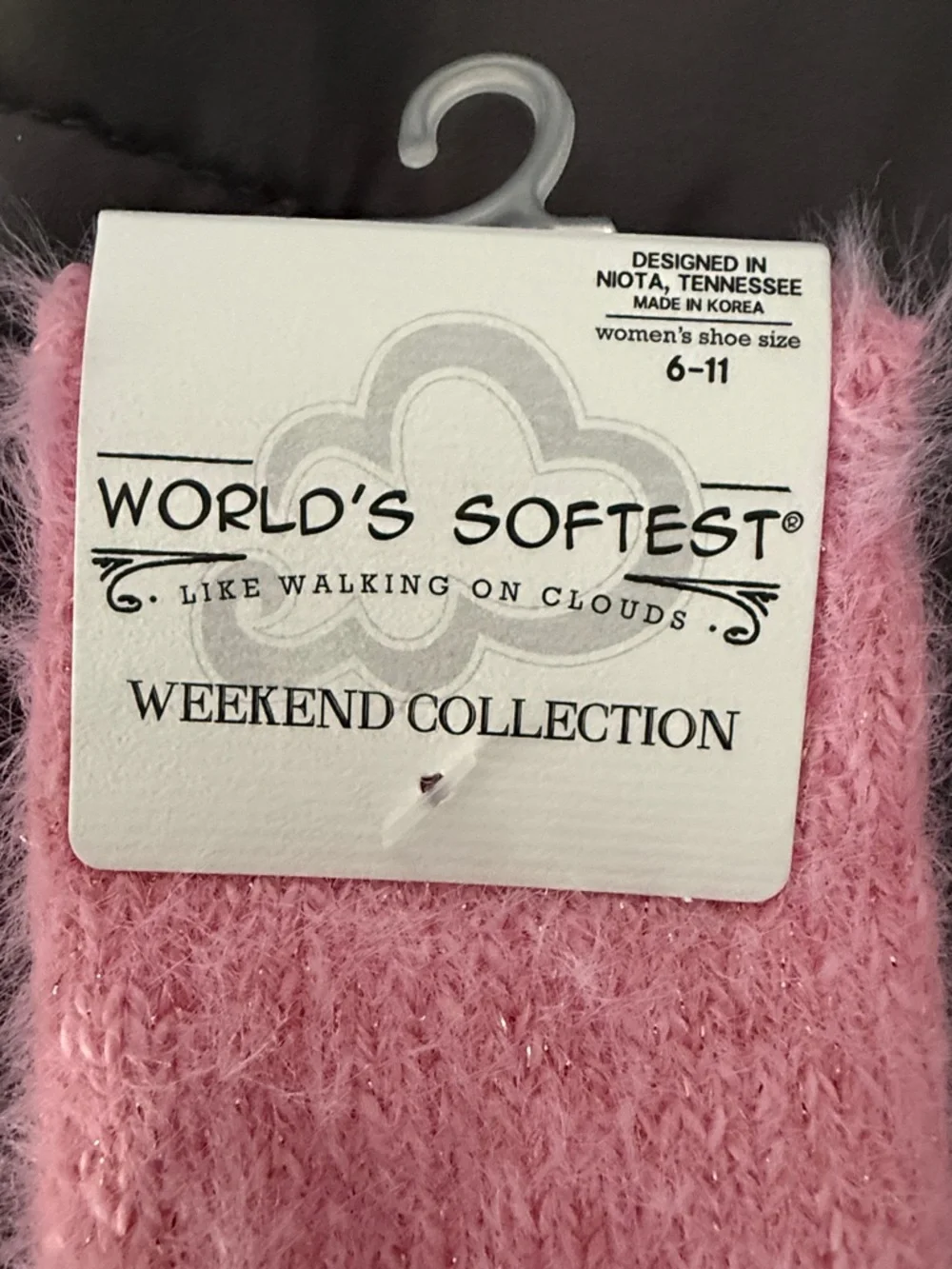 Plush Fuzzy Socks candy pink size 6-11